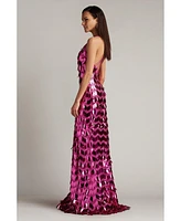 Tadashi Shoji Women's Madysin Sequin Fringe Gown