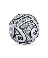 Bling Jewelry Sterling Silver Musician G Clef Charm Bead for European Bracelets