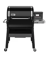 Weber SmokeFire Ii EX4 24" Stainless Steel Wood Fire Pellet Smart Grill, Black