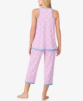 Ellen Tracy Women's Sleeveless Crop Pajama Set