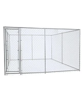 Lucky Dog 10' x 10' Heavy Duty Outdoor Chain Link Dog Kennel w/ Door (3 Pack)