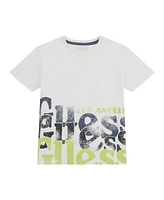 Guess Big Boy Short Sleeve Water Print Logo T-Shirt