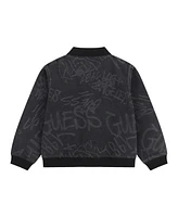 Guess Big Boy All-Over Laser Printed Denim Jacket