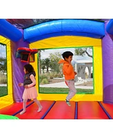 Hero Kiddo HeroKiddo Jelly Bean Castle Commercial Grade Inflatable Bounce House with Dual Lane Water Slide Combo (No Blower Included)