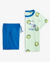 Epic Threads Toddler Boys Short Sleeve Snoopy Tennis T Shirt Solid Shorts Exclusively At Macys