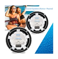 Pyle 6.5" Water-Resistant Rated Marine Speakers with Wireless Rf Streaming Support (Supplemental Speakers for Model: 'PLMRF65MW')