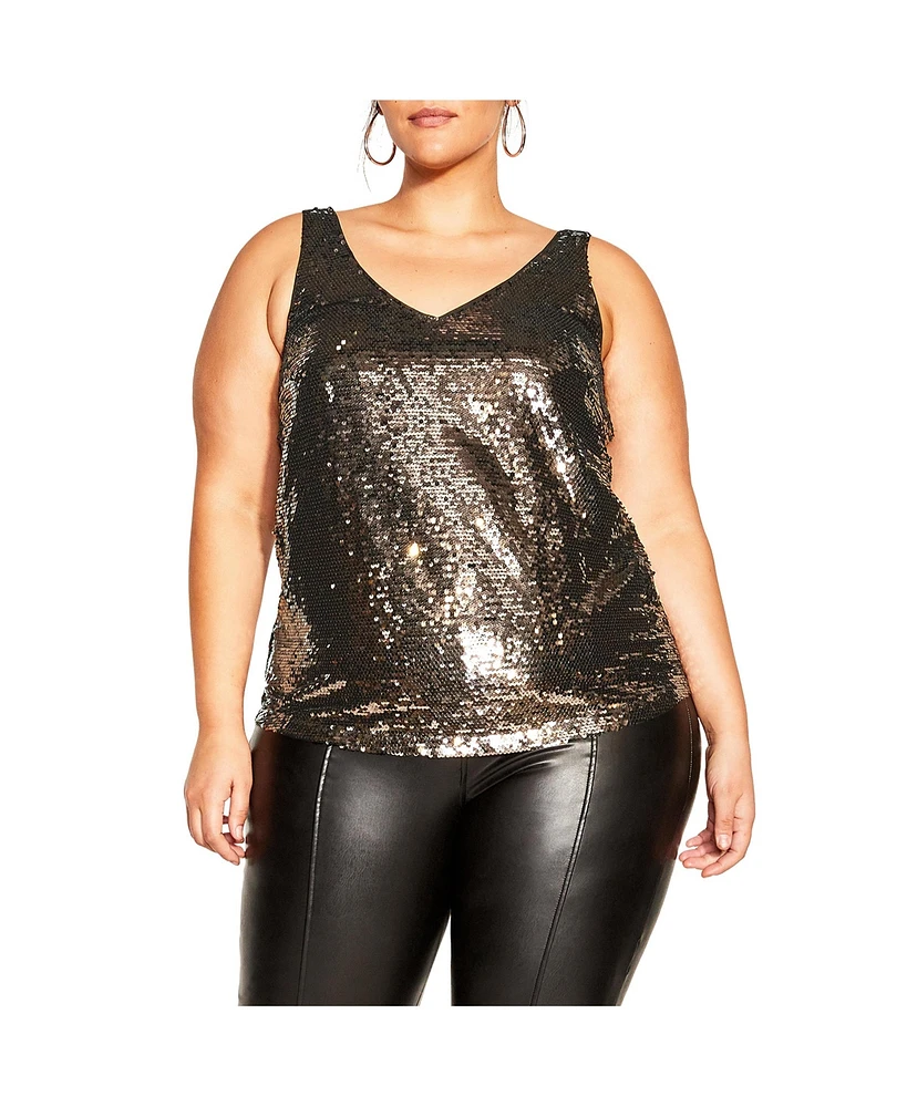 City Chic Plus Razzle Dazzle Cami