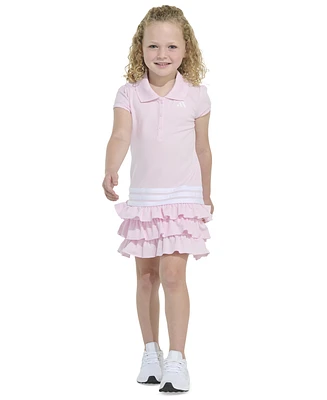 adidas Toddler & Little Girls Short-Sleeve Ruffled Polo Dress