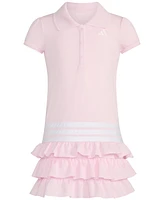 adidas Toddler & Little Girls Short-Sleeve Ruffled Polo Dress