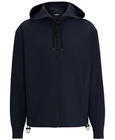 Boss by Hugo Men's Zip-Up Relaxed Fit Hooded Shirt