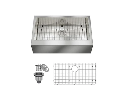 Casainc 36inch L Single Bowl Stainless Steel Farmhouse Kitchen Sink