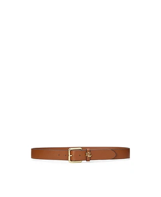 Lauren Ralph Women's Logo-Keeper Leather Belt