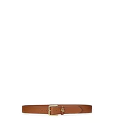 Lauren Ralph Women's Logo-Keeper Leather Belt