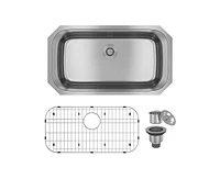 Casainc 32inch L x 18inch W Undermount Kitchen Sink with Accessories