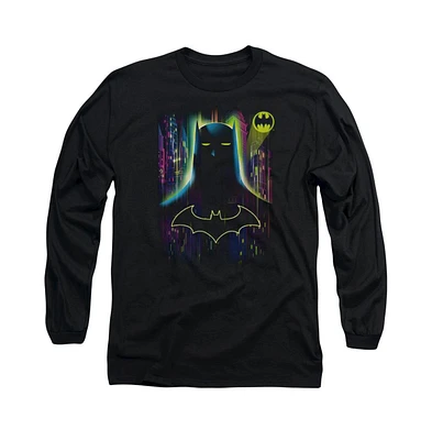 Batman Men's Knight Lights Long Sleeve Adult Tee / T-Shirt