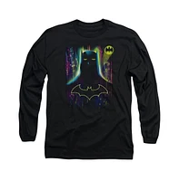 Batman Men's Knight Lights Long Sleeve Adult Tee / T-Shirt