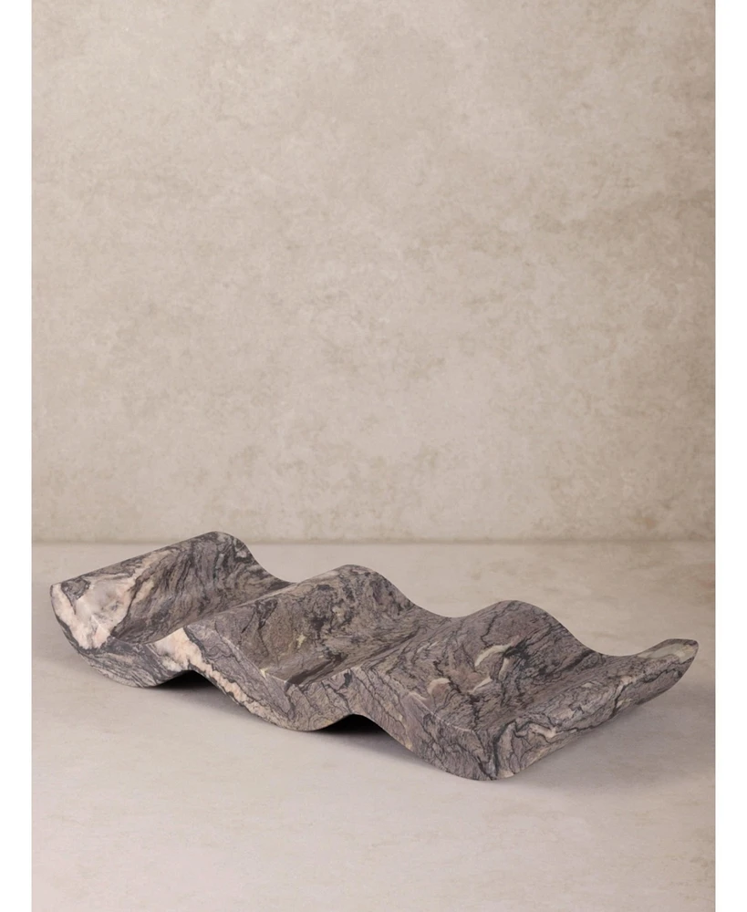 Gauri Kohli Georgia Wine Bottle Holder -Brown Onyx