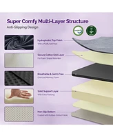 Sersper Gel Memory Foam Camping Mattress Sleeping Pad 4 Inch Portable Floor Mat Roll Up
