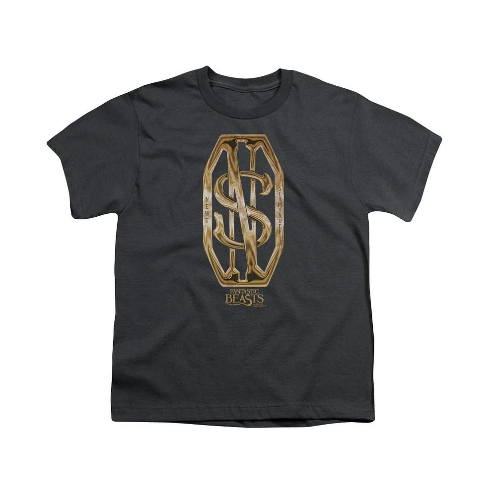 Fantastic Beasts Boys Scamander Monogram Short Sleeve Tee / T-Shirt