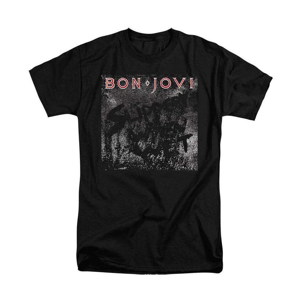 Bon Jovi Men's Slippery Cover Short Sleeve Adult Tee / T-Shirt