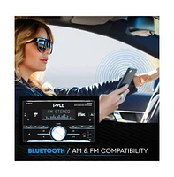 Pyle Single Din Bluetooth MP3 Dsp Stereo Receiver with Usb, Aux, Am/Fm Radio, 300W