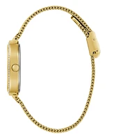 Guess Women's Gold-Tone Mesh Bracelet Watch, 32mm