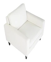 Lumisource 33" Wood Wendy Contemporary Arm Chair