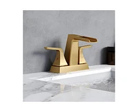 Casainc Centerset Faucet 2-handle Bathroom with Drain Assembly