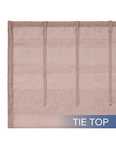 Grayson Stripe Sheer Tie Top Curtains Pair