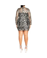 City Chic Plus Size Braylin Sequin Dress