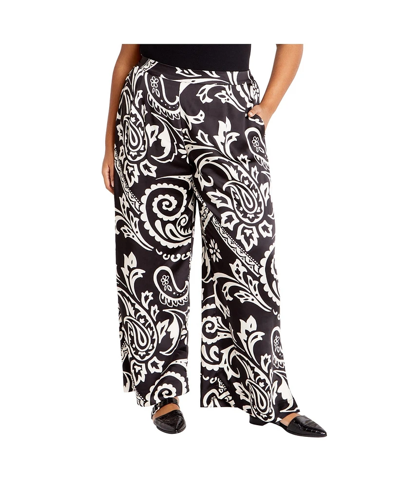 City Chic Plus Sienna Print Pant