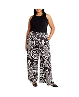 City Chic Plus Sienna Print Pant