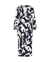 City Chic Plus Enya Print Dress