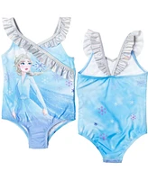 Frozen Little Girls 2 Pack Crossover One Piece Bathing Suits