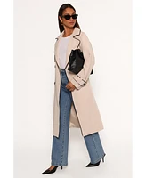 Petal and Pup Women's Cayenne Contrast Binding Trench Coat