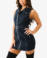 True Religion Women's Denim Moto Dress