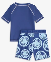 Spider-Man Toddler Boys Rash Guard & Swim Trunks Set