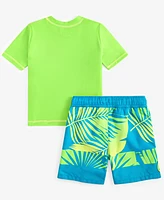 Mickey Mouse Toddler Boys Rash Guard & Swim Trunks Swimsuit, 2 Piece Set