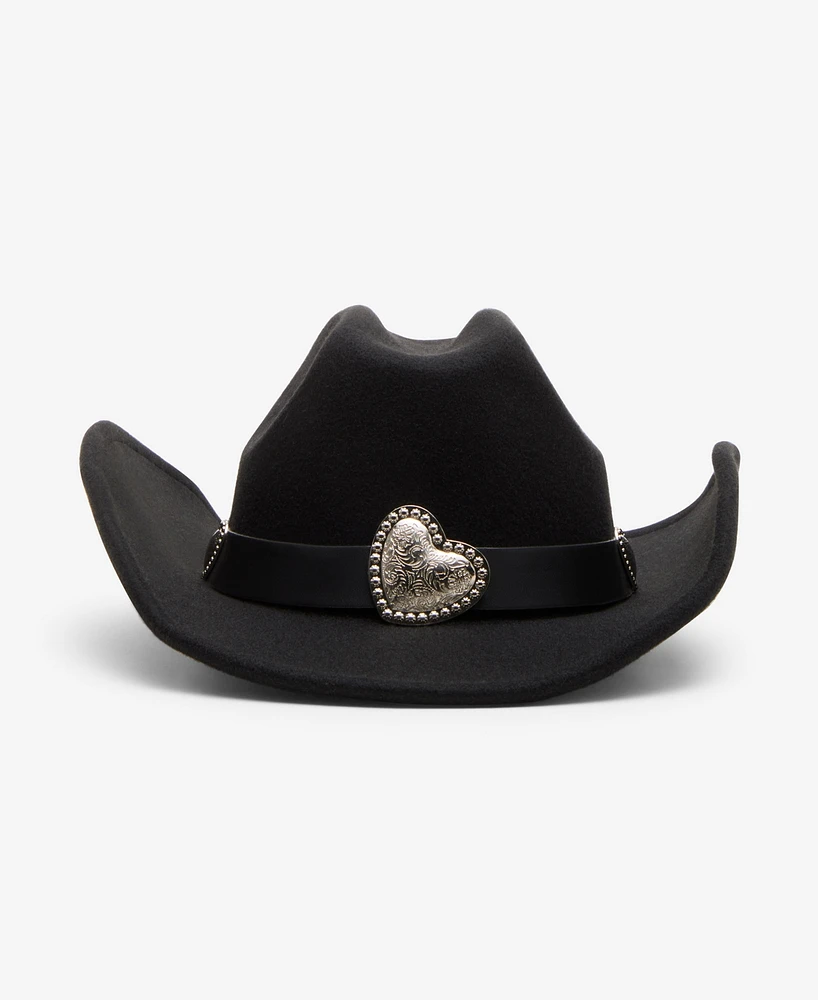 Steve Madden Heart Buckle Cowboy Hat