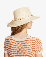 Steve Madden Beaded Straw Panama Hat