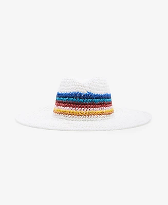 Steve Madden Striped Straw Panama Hat