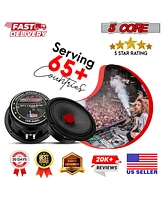 5 Core 6.5 Inch Midrange Door Speaker 360W Pmpo Subwoofer w Aluminum Bullet 8 Sub-Woofer