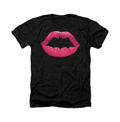 Batman Men's Bat Kiss Adult Heather Tee / T-Shirt