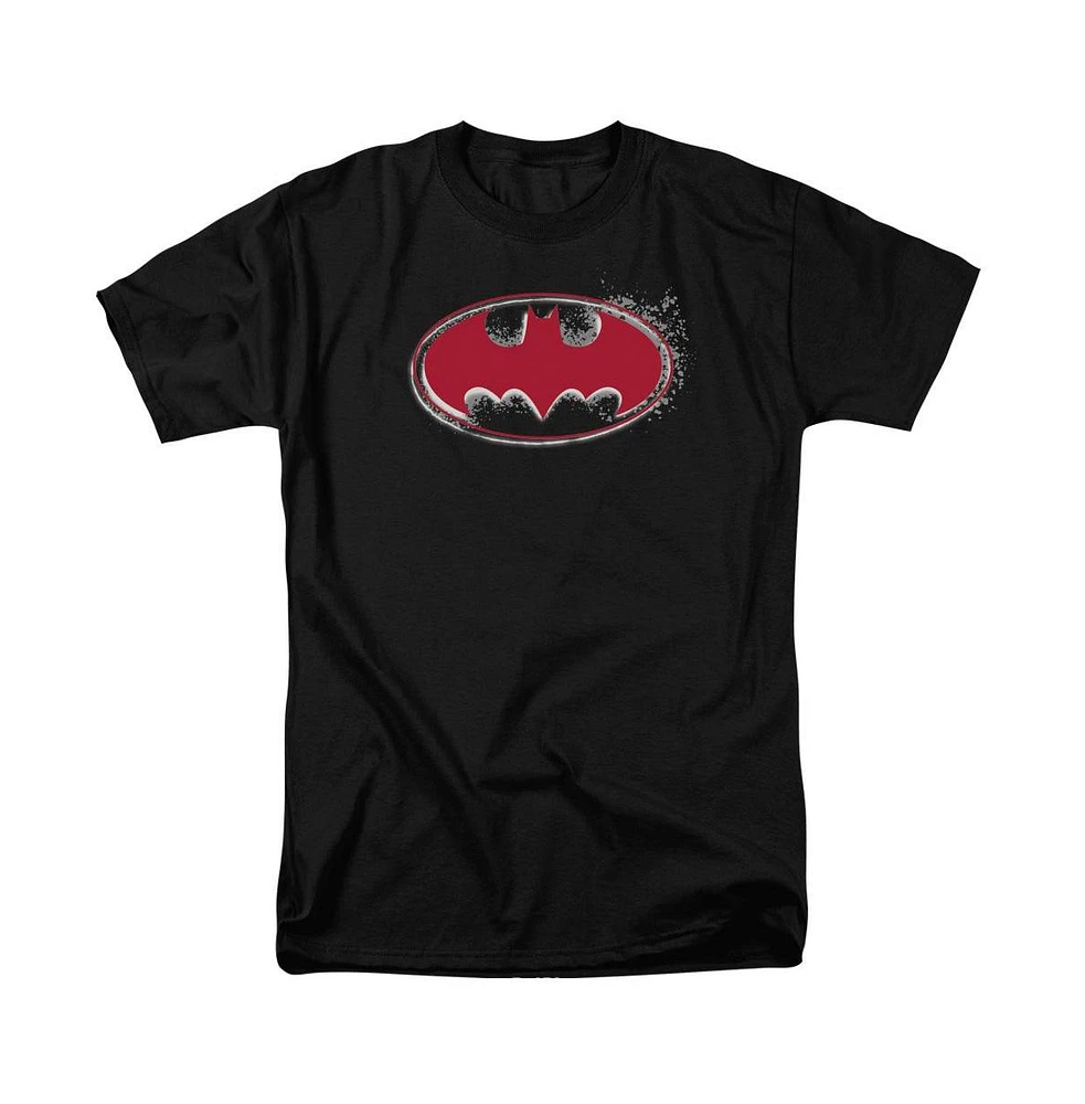 Batman Big & Tall Hardcore Noir Bat Logo Short Sleeve Adult Tee / T-Shirt