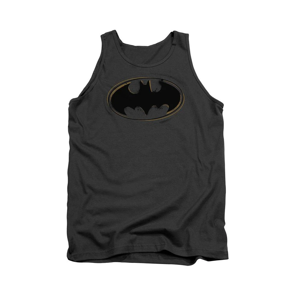 Batman Men's Spray Paint Logo Adult Tank Top