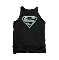 Superman Men's Chrome Shield Adult Tank Top