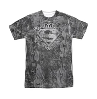 Superman Men's Unchain The King Short Sleeve Adult 100% Poly Crew Tee / T-Shirt