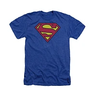 Superman Men's Classic Logo Adult Heather Tee / T-Shirt