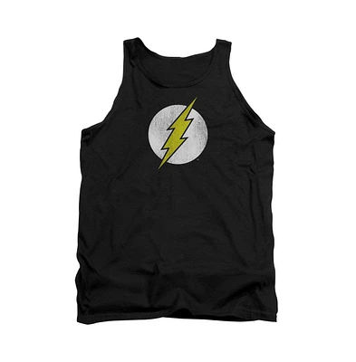 Flash Men's Dc Comics Logo Distressed Adult Tank Top