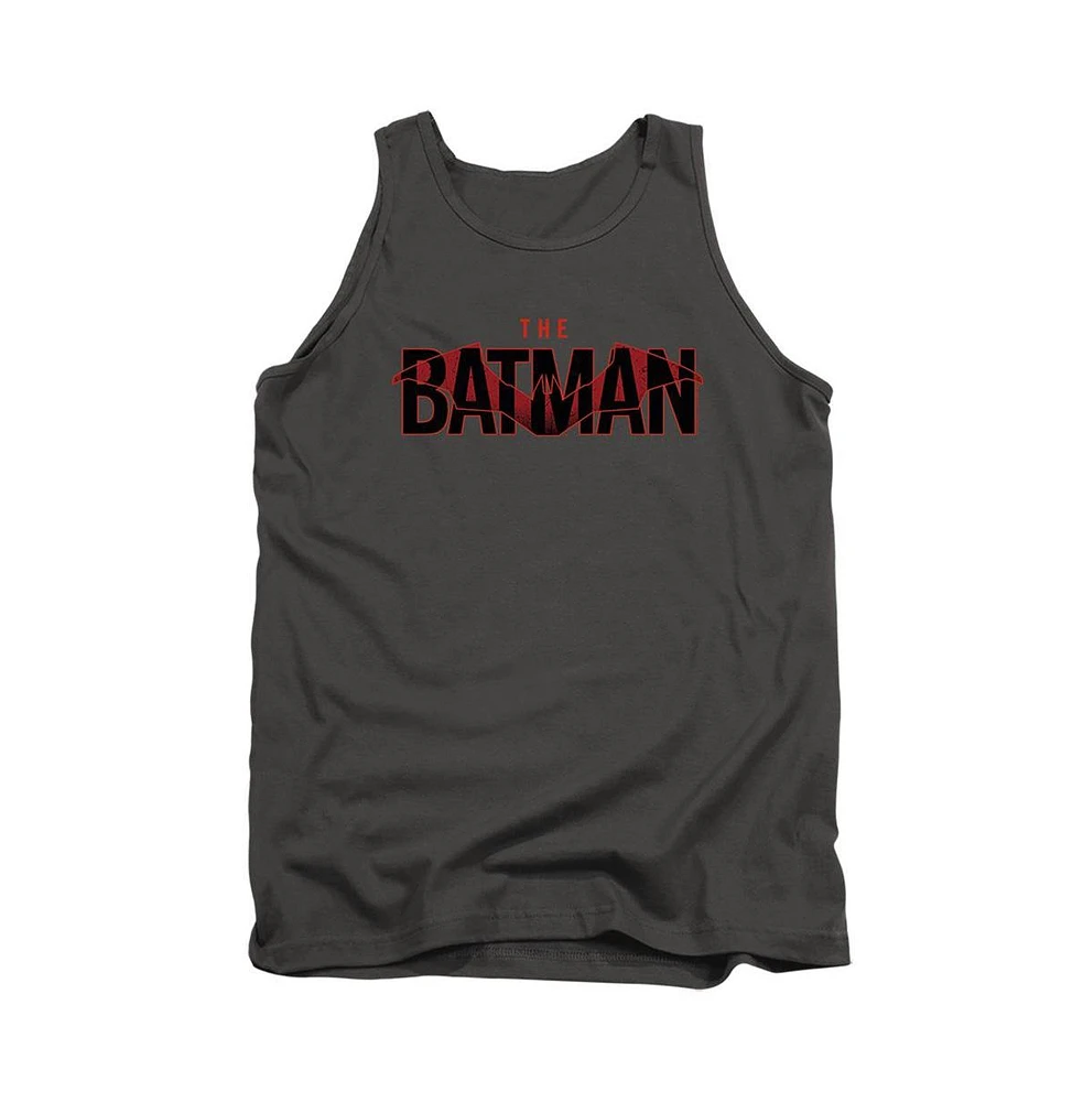 Batman Men's The Logo With Red Bat Adult Tank Top